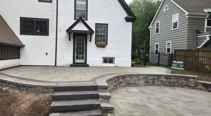 Backyard Patio Project with Custom Pavers image